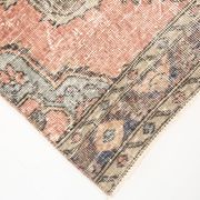 3x13 Pale Red Vintage Runner Rug, 85x388Cm