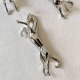 6 silver-plated knife rests in the shape of a horse. 1960s.