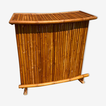 Bar counter folding bamboo and rattan year 60 70 vintage
