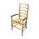 Arts & crafts solid oak ladder back occasional chair with rush seat