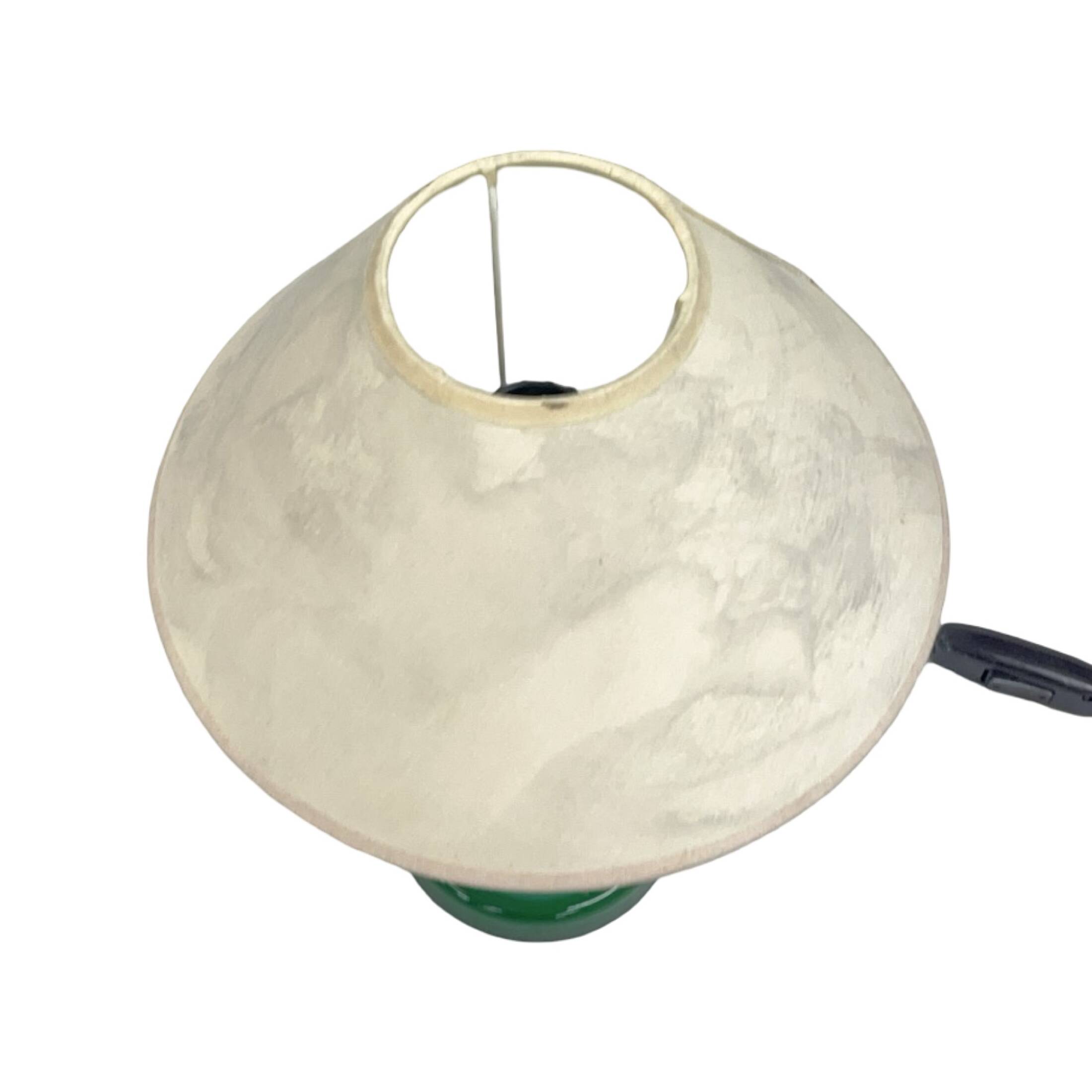 Malachite glass table lamp, Czechoslovakia, 1960s | Vintage MCM