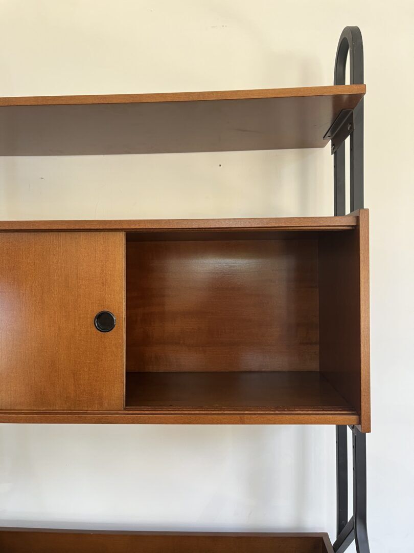 Freestanding wall unit with desk