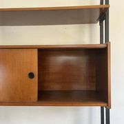 Freestanding wall unit with desk