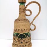 Vintage decorative rope bottle