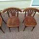 Lot de 4 chaises de bistrot en bois vintage
