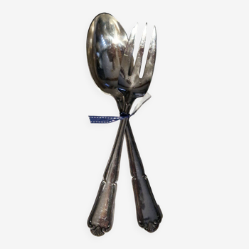 1 serving fork and spoon set