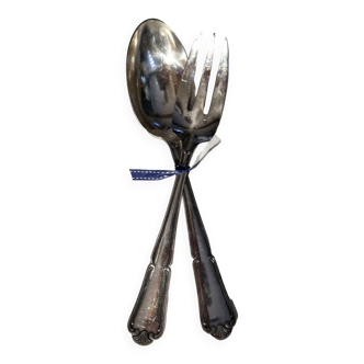 1 serving fork and spoon set