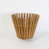 Scandinavian basket in vintage wood, 1960