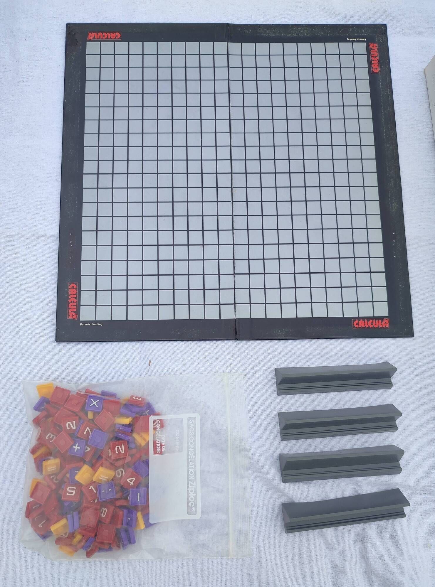 Vintage board game Calcula Interbero Mathematics in Scrabble style