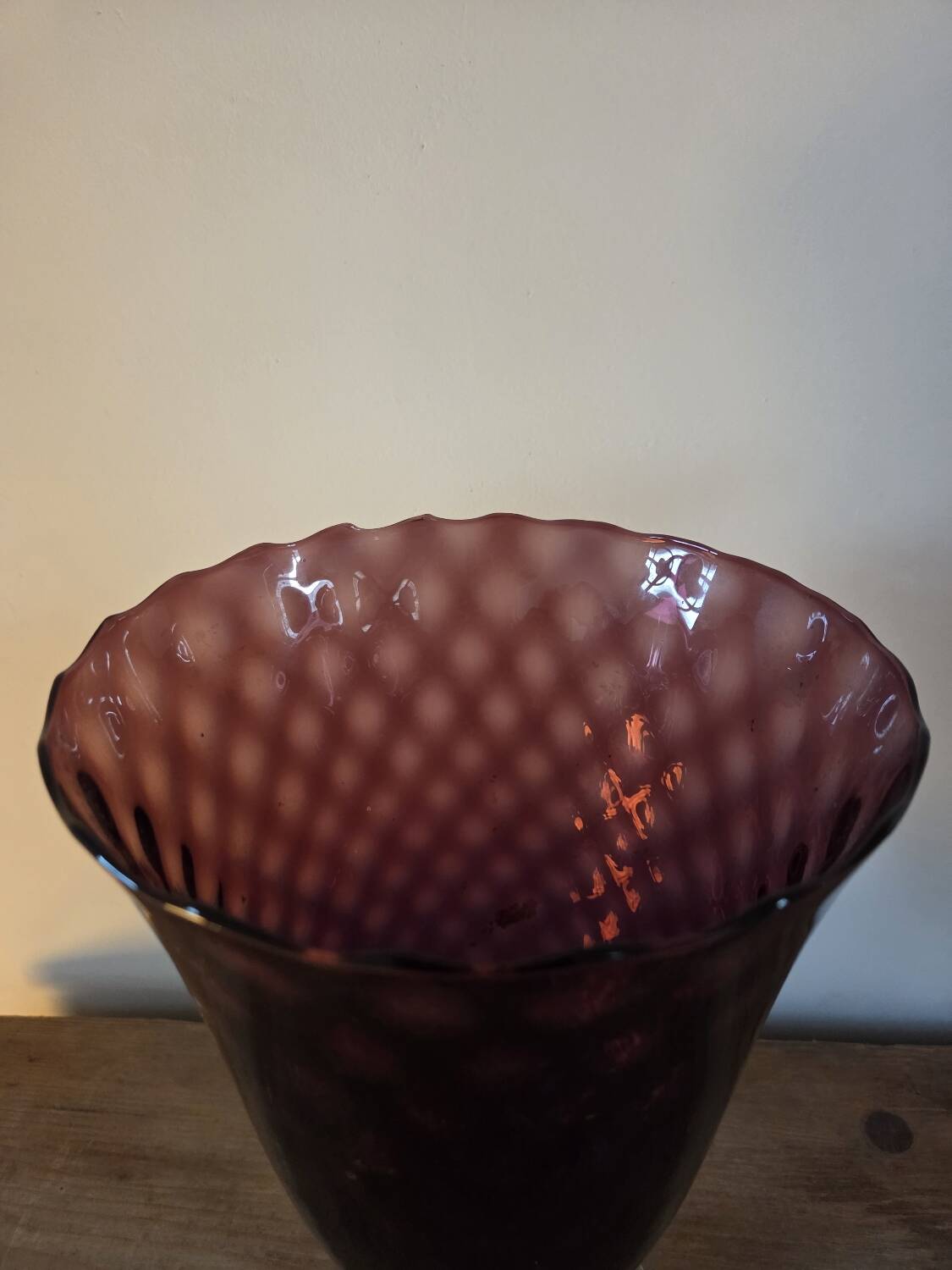 Blown glass vase, Empoli 1960