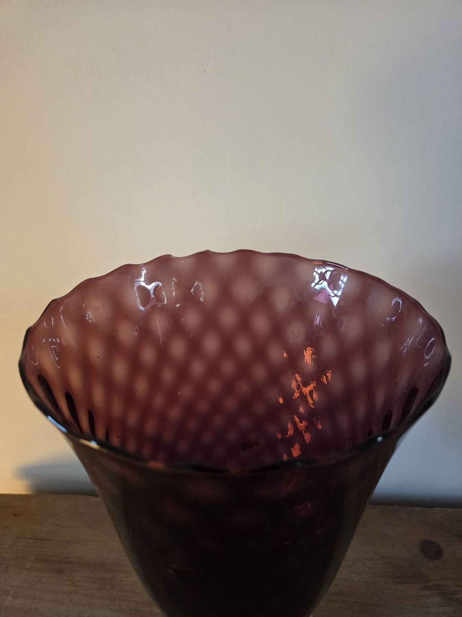 Vase en verre soufflé, Empoli 1960