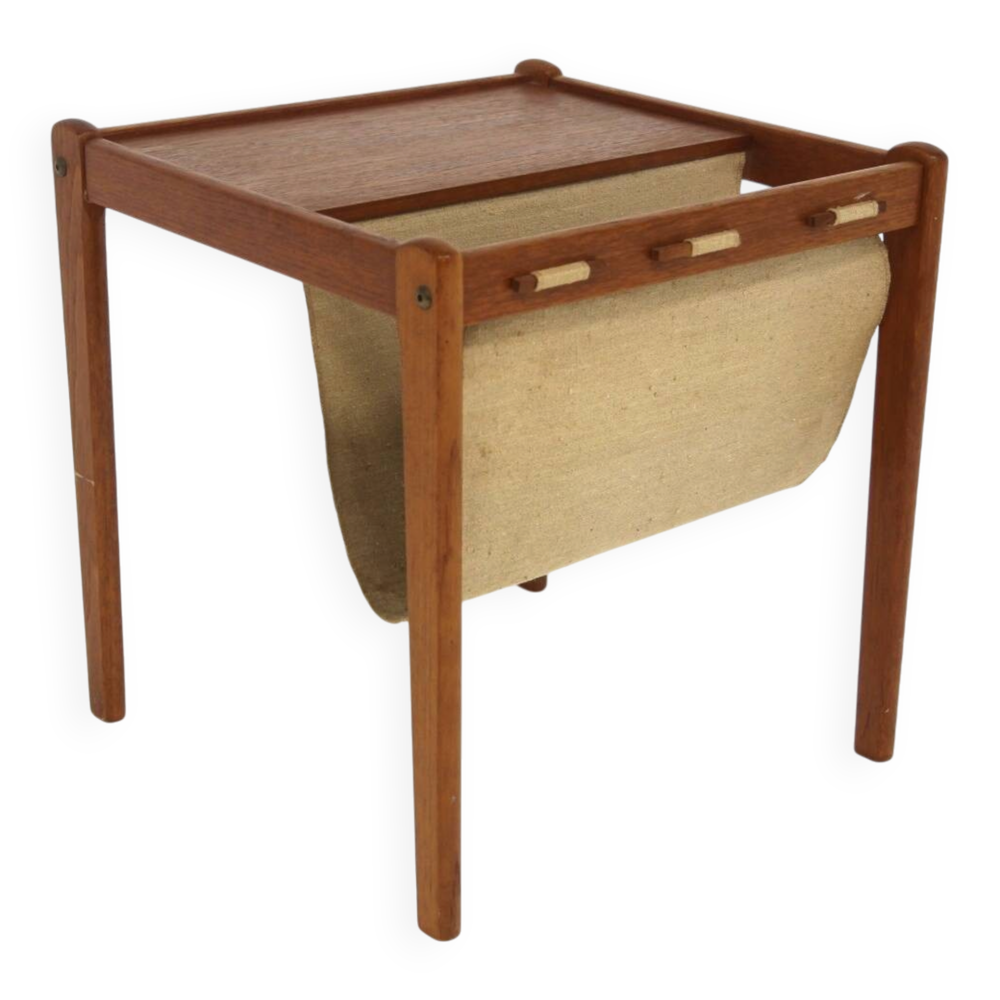 Scandinavian teak magazine rack, S.P Jensen, BRDR Furbo, Sweden, 1960