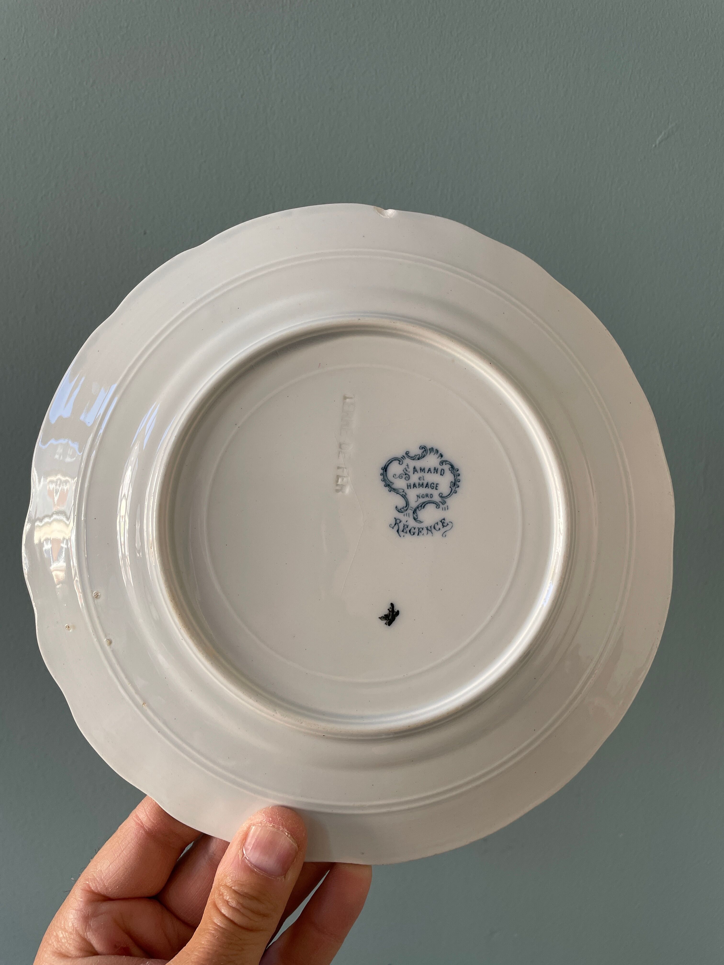 Set of 7 plates Terre de Fer XIXth mismatched