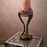 Ancienne lampe a petrole athenienne bronze style empire Napoleon 42x15