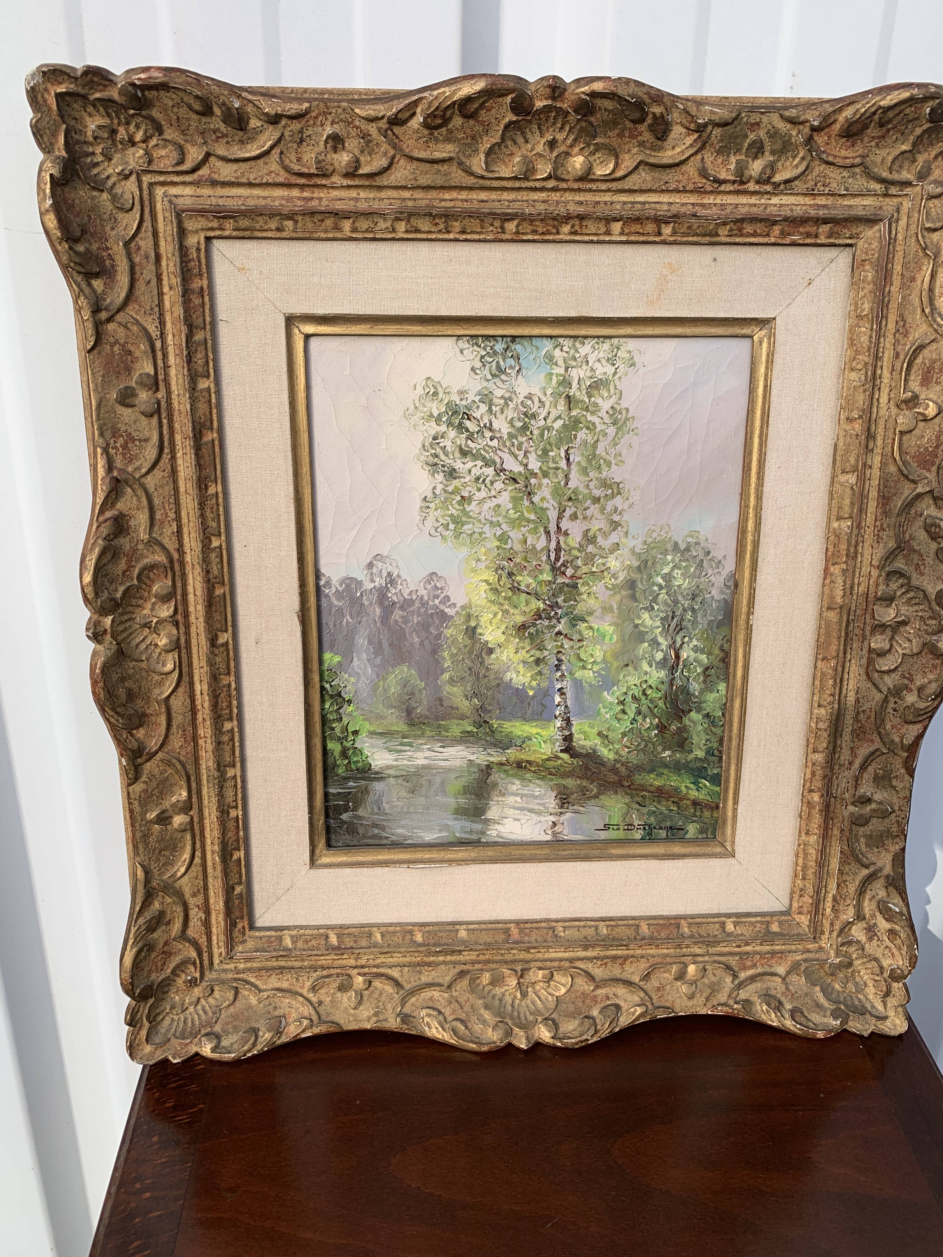 Painting Landscape of trees and stream " by Geo Duchesne