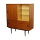 Large teak veneer display cabinet, 1960s design, 110 cm.
