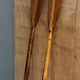 Ancienne paire de rames en bois