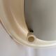 Round Beige and Coral Plastic Wall Mirror from the 70s-80s