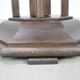 Art Deco chess table from the 1930s with a hand-decorated brass top and a stained oak base.