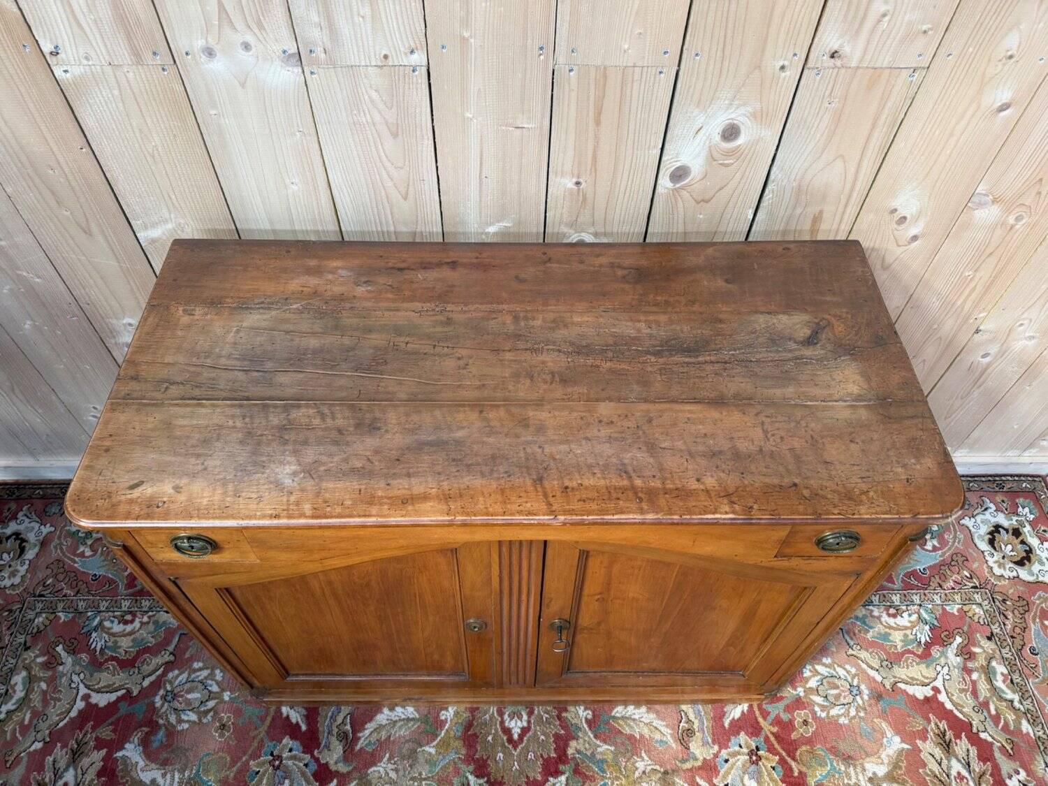 Louis XVI style buffet in solid cherry wood.