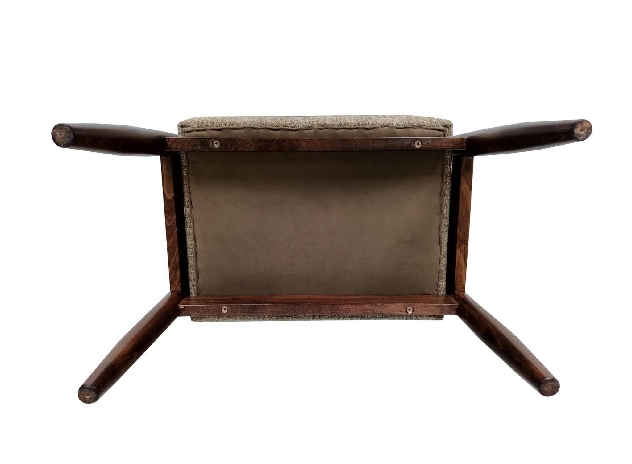 Set of two mixed beige vintage stools mid-century, Edmund Homa, Europe, 1960s