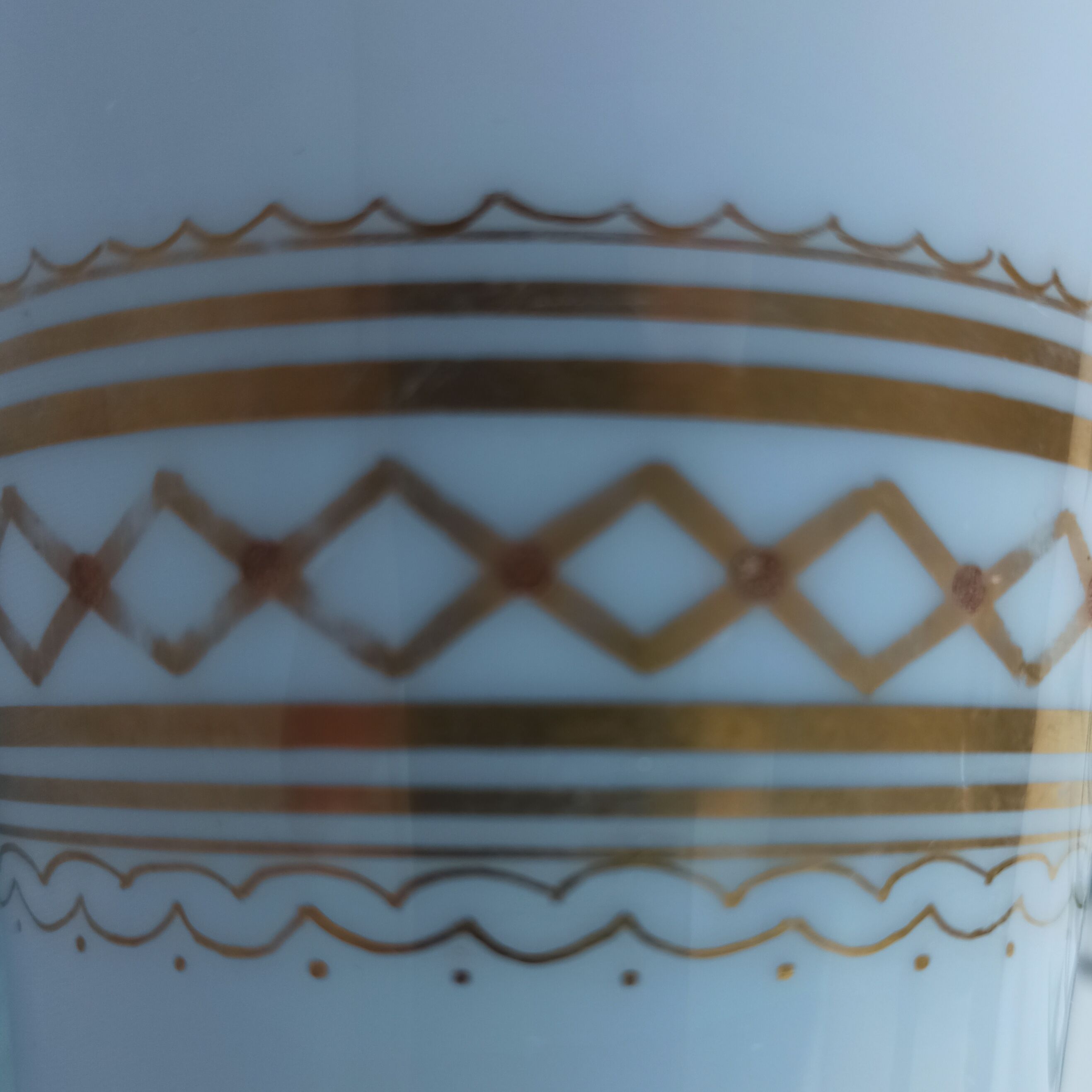 19th century blue opaline vase 15 cm