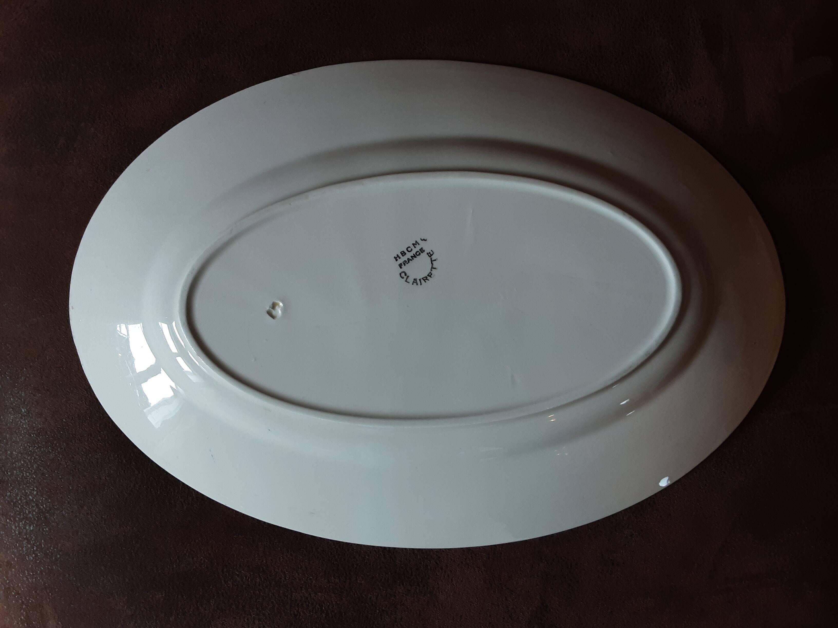Plat ovale HBCM Clairette