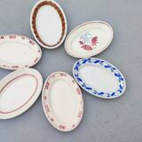 Set of 6 old earthenware dishes