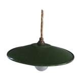 Old suspension in green enamelled sheet metal