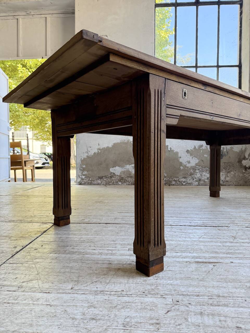 Country farmhouse table in solid beech and oak 2.5m XL