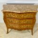 Commode marquetée Louis XV plateau marbre