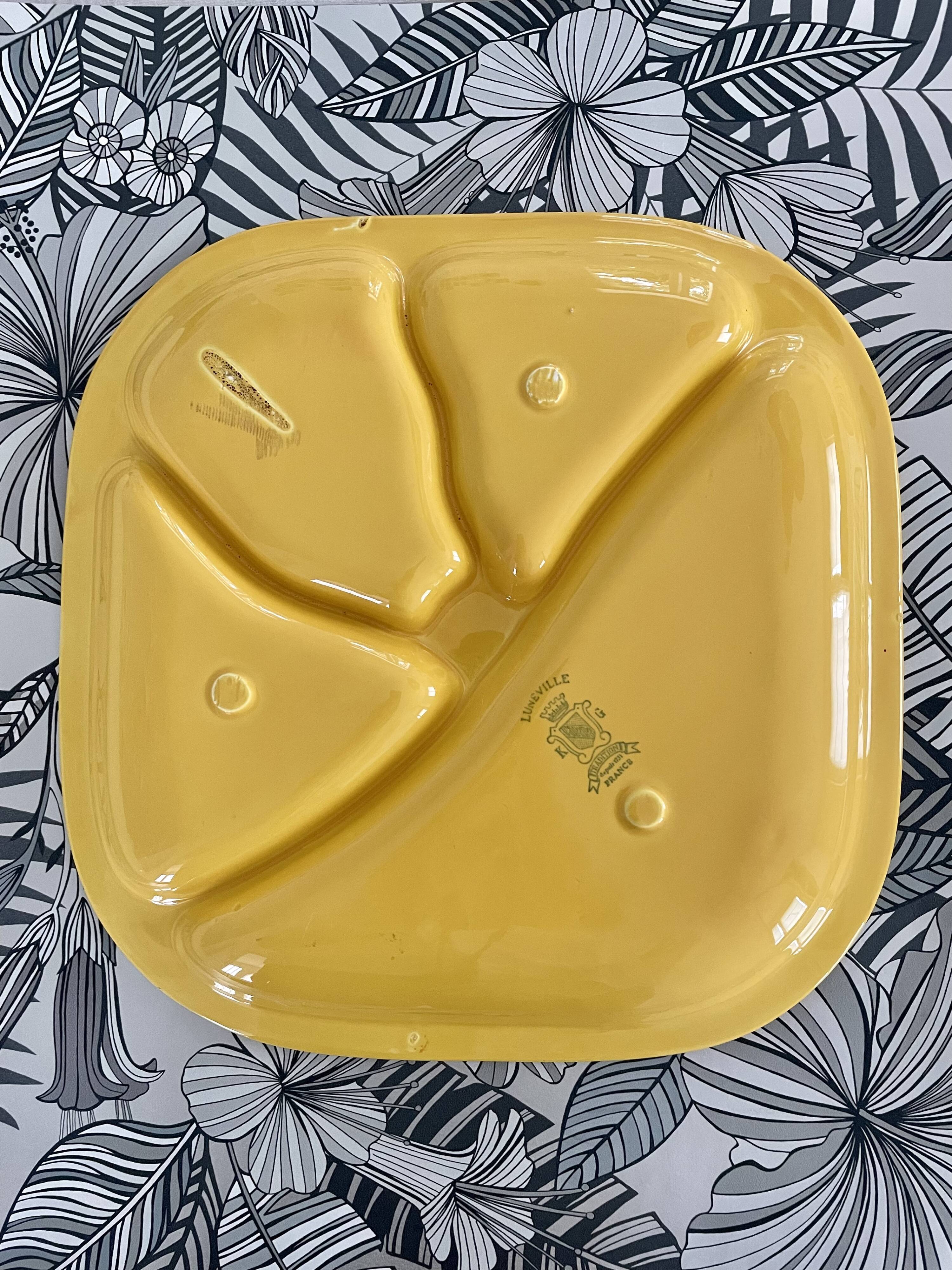 Vintage compartmentalized dish Lunéville KG Tradition France