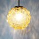 Amber bubble glass pendant light by Helena Tynell for Glashutte Limburg