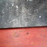 White veined black marble fireplace