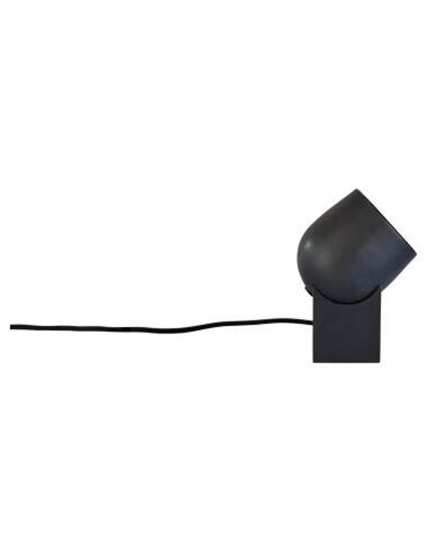 Lampe de table pivotante, projecteur en métal bronze patiné, œuvre contemporaine.
