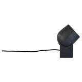 Lampe de table pivotante, projecteur en métal bronze patiné, œuvre contemporaine.