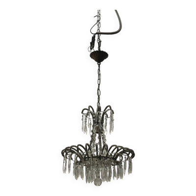 Suspension vintage en perles de cristal italiennes des années 1960