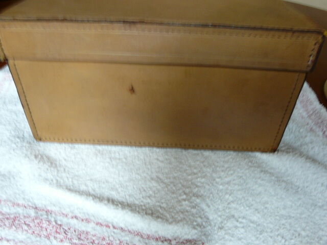 Suitcase leather monogrammed MB