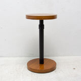 Table d’appoint ronde en bois de cerisier art déco, bohême, années 1930