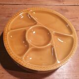 Set of 6 round plates with Gien France compartments