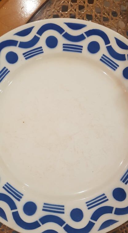 Set of 5 plates Badonviller model Azur