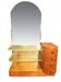 Art Deco dressing table in light wood and glass slabs
