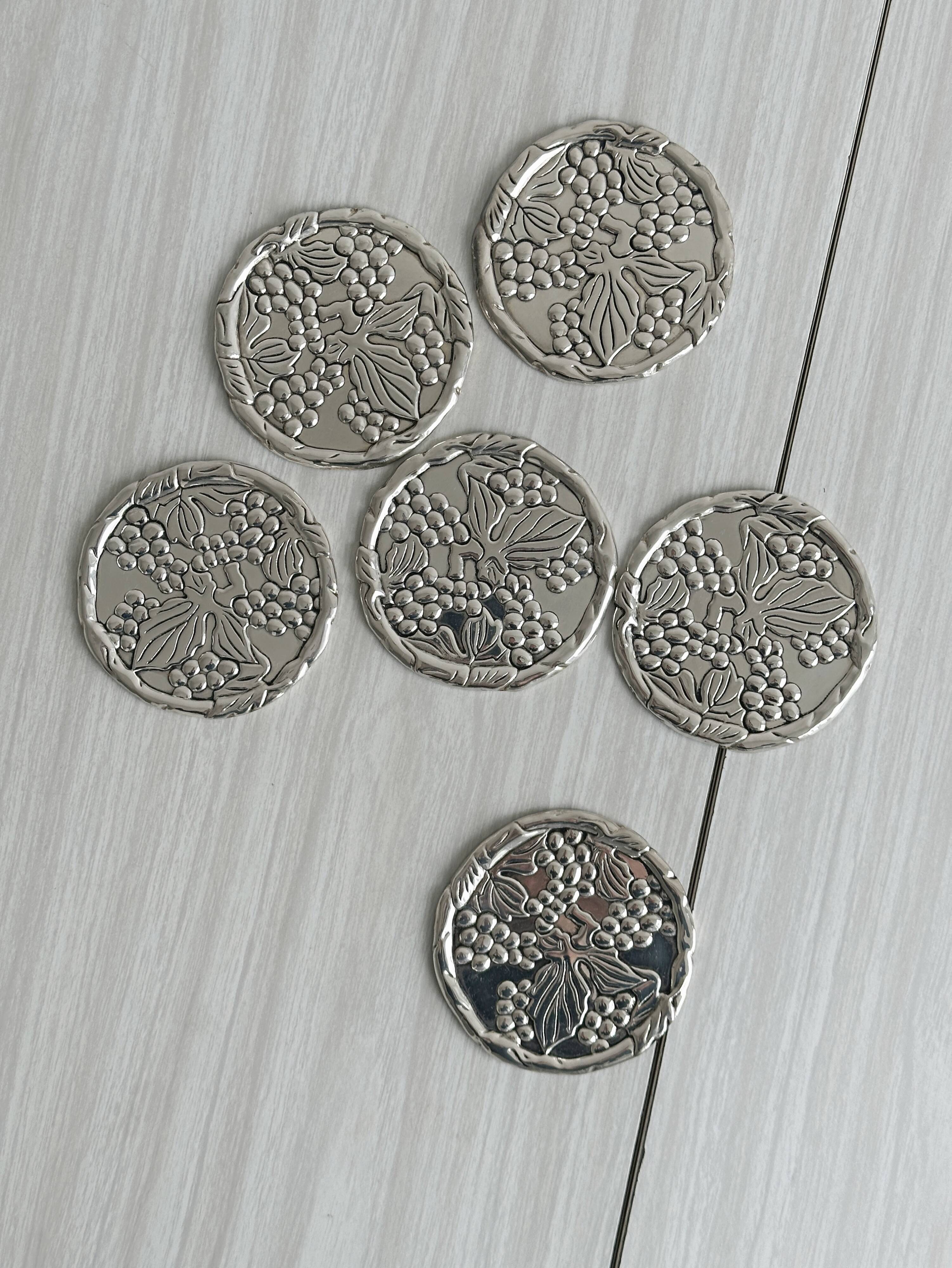 Set of 6 metal coasters