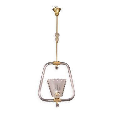 Charming Liberty Barovier and Toso Chandelier, 1940s