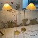 Pair of SCE floor lamps articulated brass 70s
