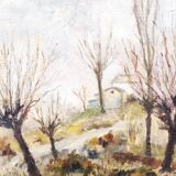 Paire de peintures à l'huile