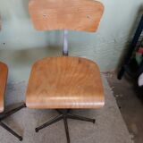 Set of 4 adjustable workshop high chairs