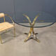 Vintage brass dining set by Belgochrom, 1970s