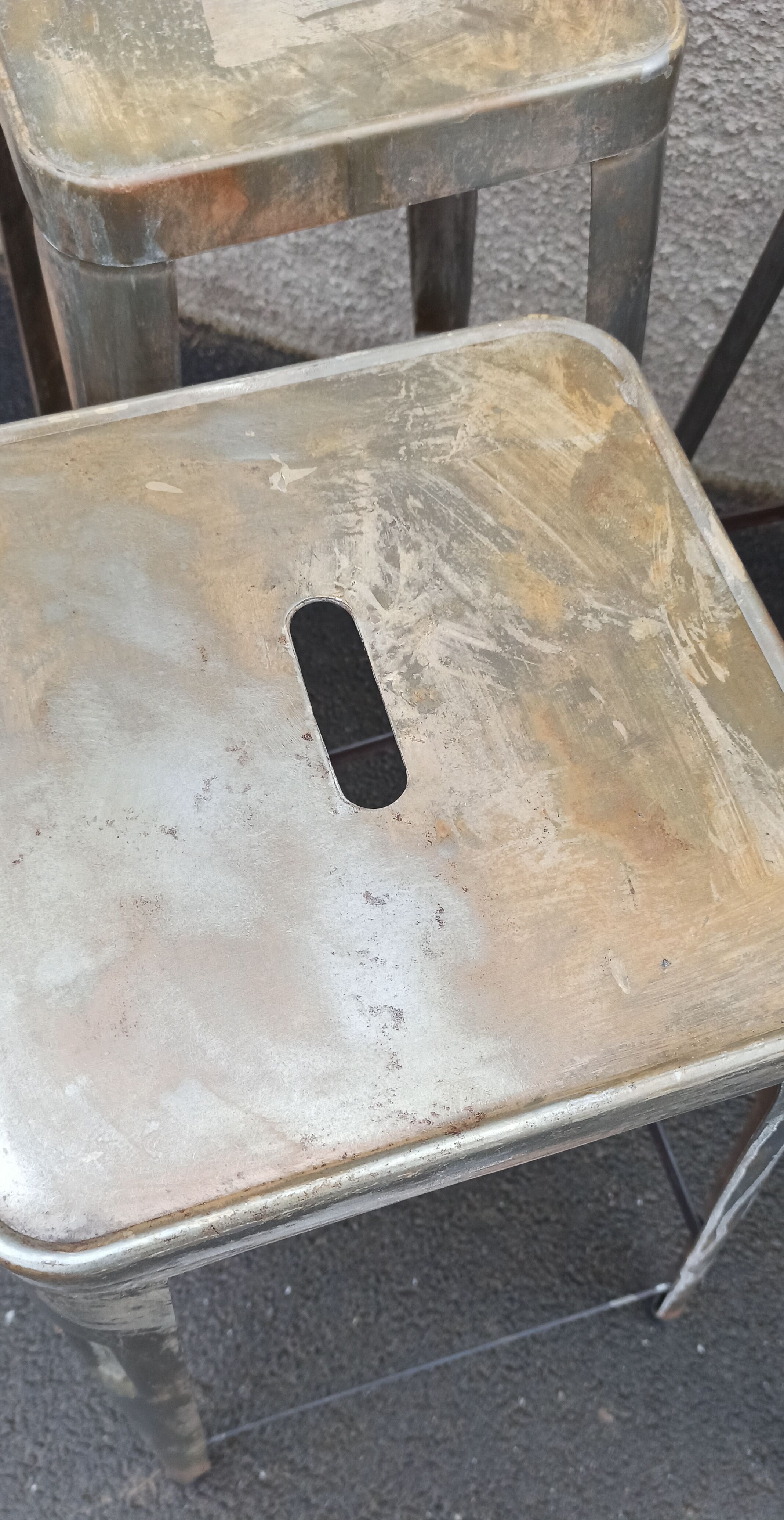 Pair of metal stools