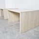 Pair of vintage travertine coffee or side tables, 1970s